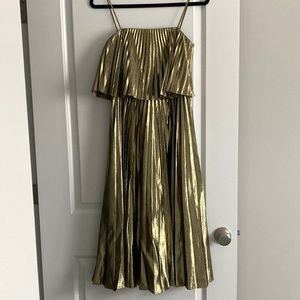 J Crew Gold Goma Dress (Sold Out) XS